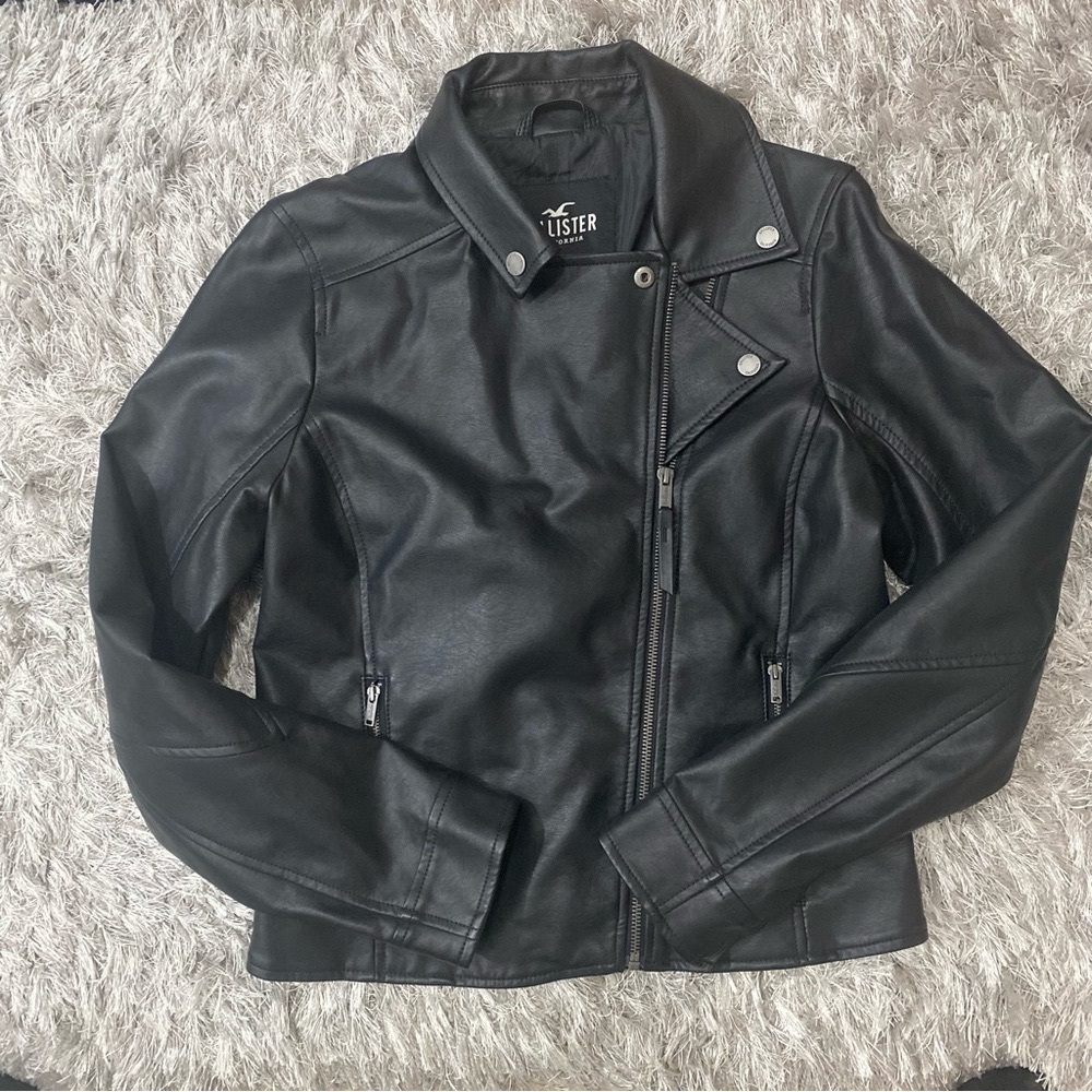Hollister Faux leather jacket size medium